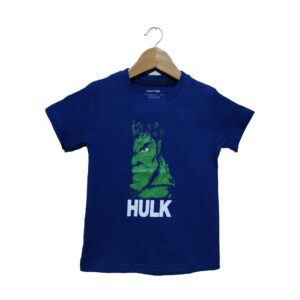 Kids Navy Blue T-Shirt with Hulk Face